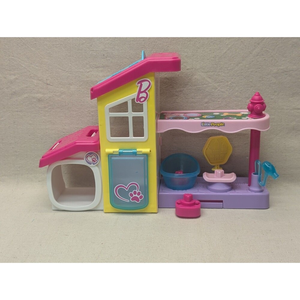 Fisher Price Little People Barbie Play and Care Pet Spa Playset Sounds WORKS